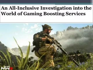 An All-Inclusive Investigation into the World of Gaming Boosting Services
