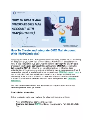 How To Create and Integrate GMX Mail Account With IMAP
