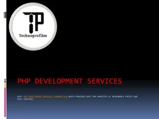 PHP Development Services Company USA |