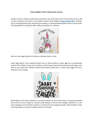 easter delights svgs to spread cheer and joy