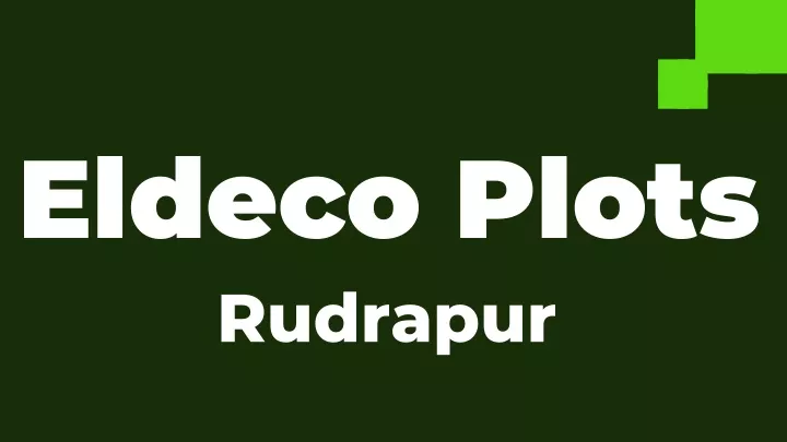 eldeco plots rudrapur