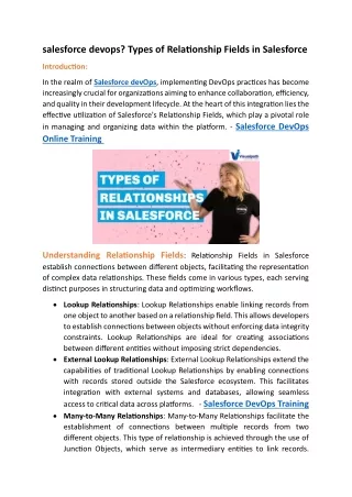 salesforce devops types of relationship fields