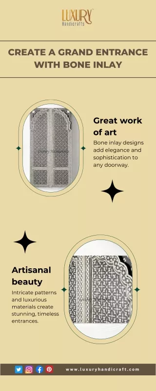 create a grand entrance with bone inlay
