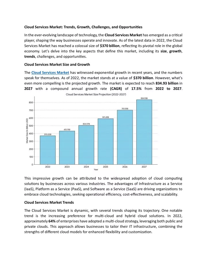 cloud services market trends growth challenges