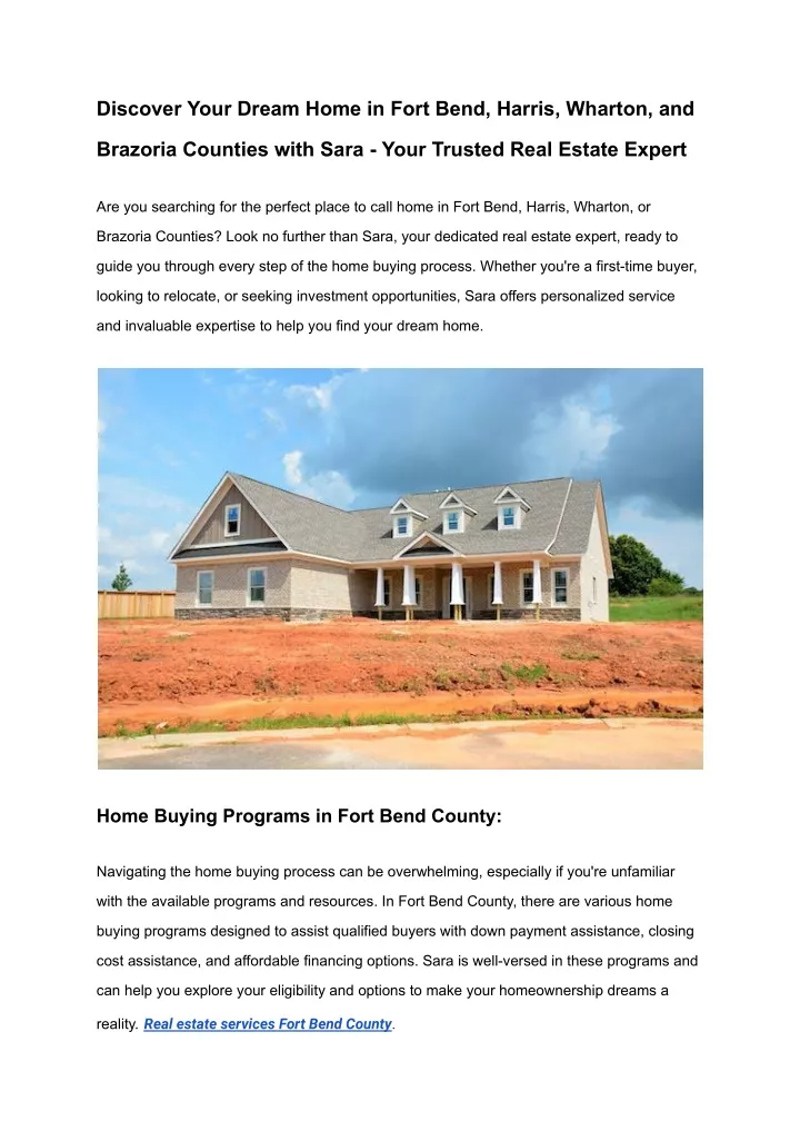 discover your dream home in fort bend harris