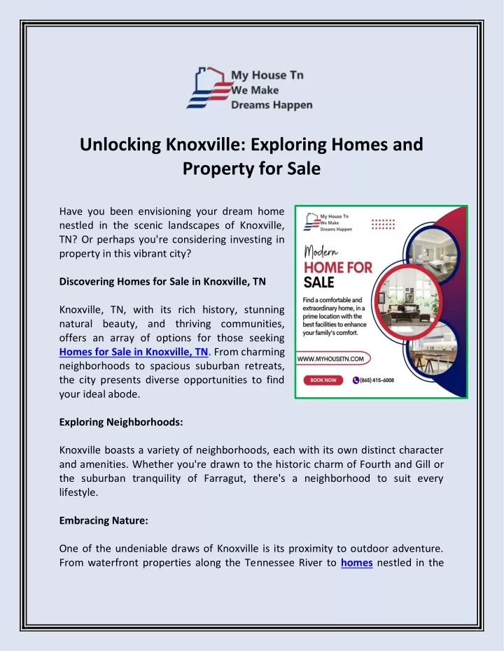 unlocking knoxville exploring homes and property