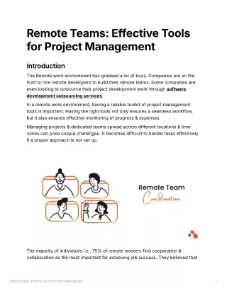 Remote Teams: Effective Tools for Project Management