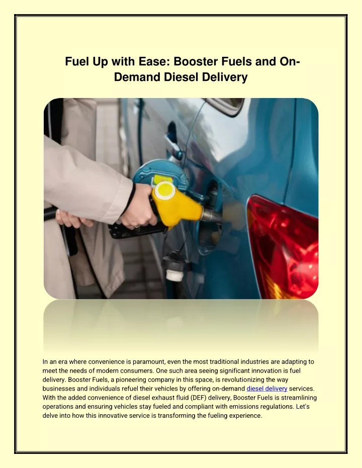 fuel up with ease booster fuels and on demand