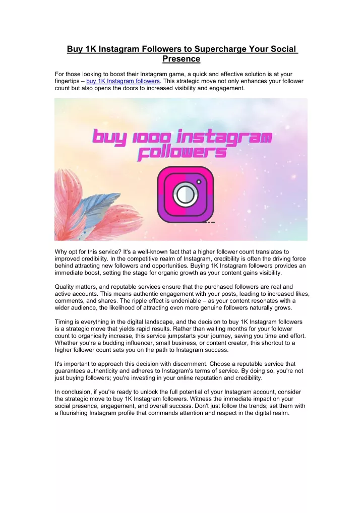 buy 1k instagram followers to supercharge your