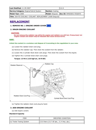 2008 Toyota Sequoia Service Repair Manual