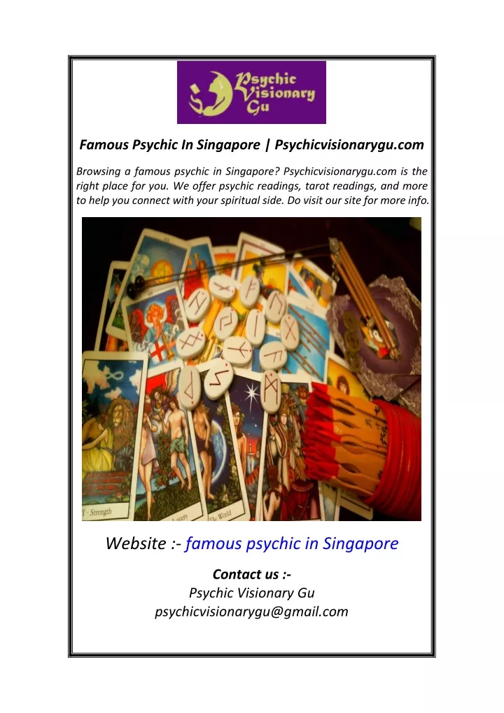 famous psychic in singapore psychicvisionarygu com