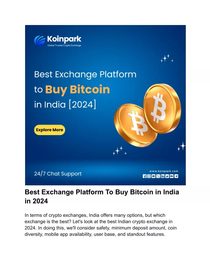 best exchange platform to buy bitcoin in india