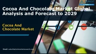 Cocoa and Chocolate Market Trends to 2029 - Strategies and Industry Landscape Ov