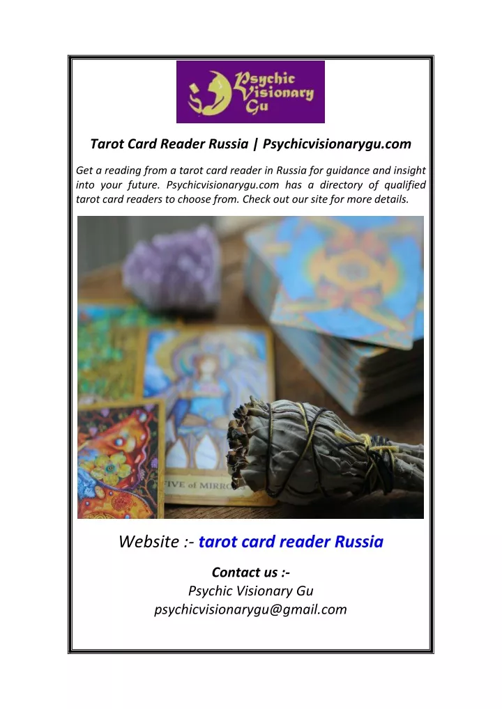 tarot card reader russia psychicvisionarygu com