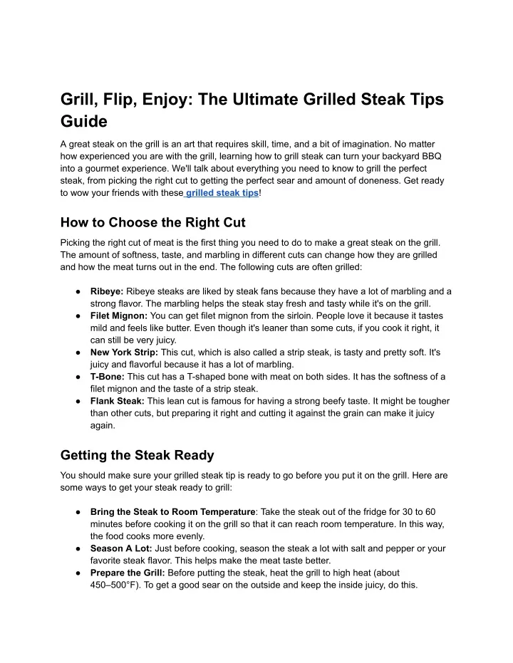 grill flip enjoy the ultimate grilled steak tips