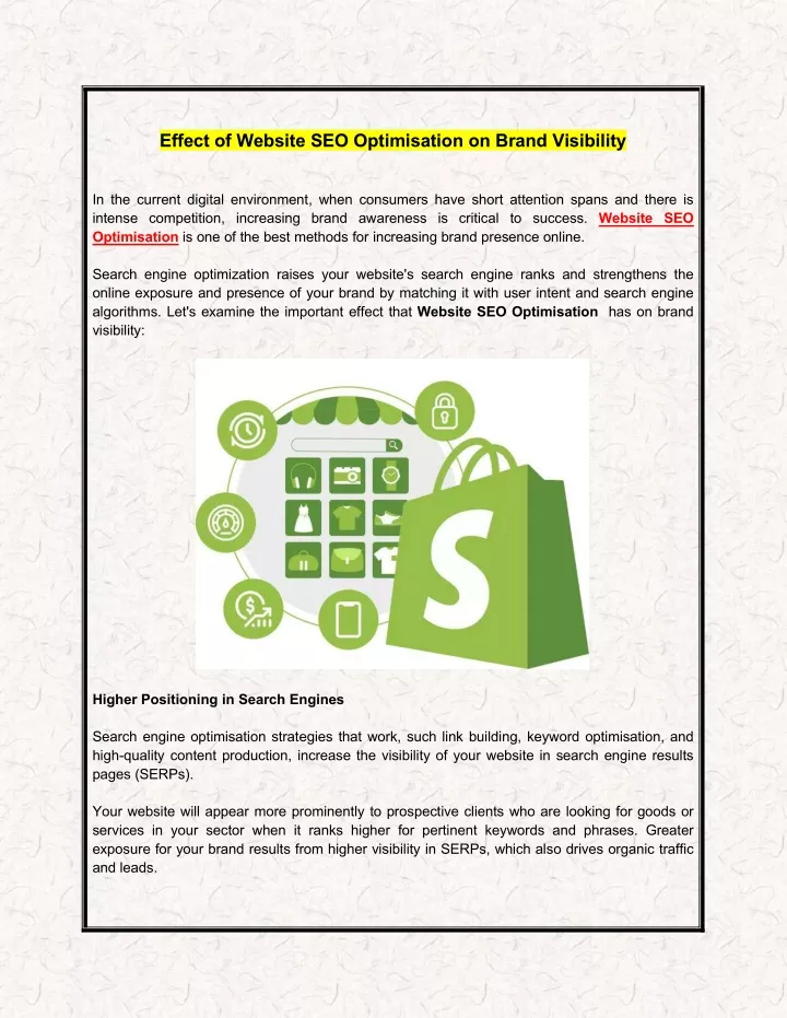 effect of website seo optimisation on brand