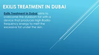 Exilis Treatment in Dubai 2