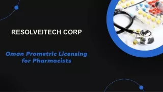 Oman Prometric Licensing for Pharmacist