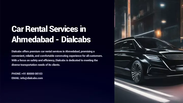 car rental services in ahmedabad dialcabs