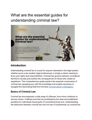 What are the essential guides for understanding criminal law_