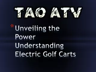 Unveiling the Power Understanding Electric Golf Carts