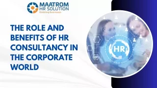 Role & Benefits of HR Consultancy in Corporate World