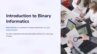 introduction to binary informatics