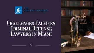 Challenges Faced by Criminal Defense Lawyers in Miami
