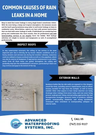 Prevent Your Roof Leaks in Rain