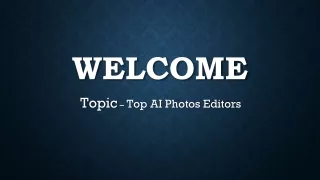 AI photo editors new