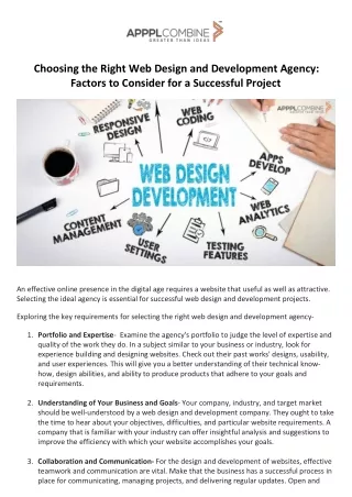 choosing the right web design and development