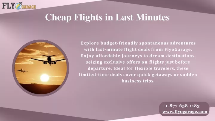 cheap flights in last minutes