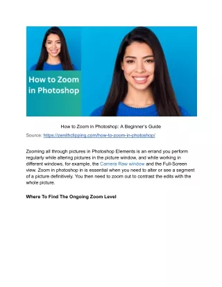 how to zoom in photoshop a beginner s guide