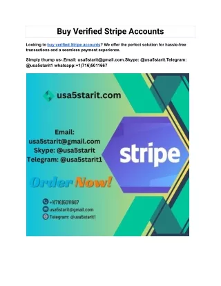 Buy Verified Stripe Accounts