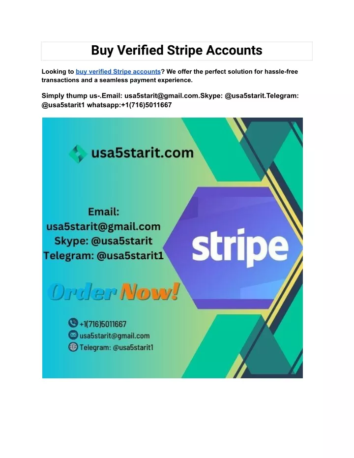 buy verified stripe accounts