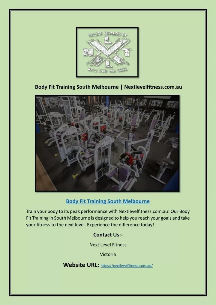 body fit training south melbourne