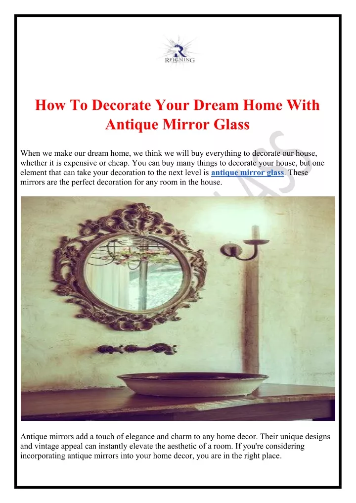 how to decorate your dream home with antique