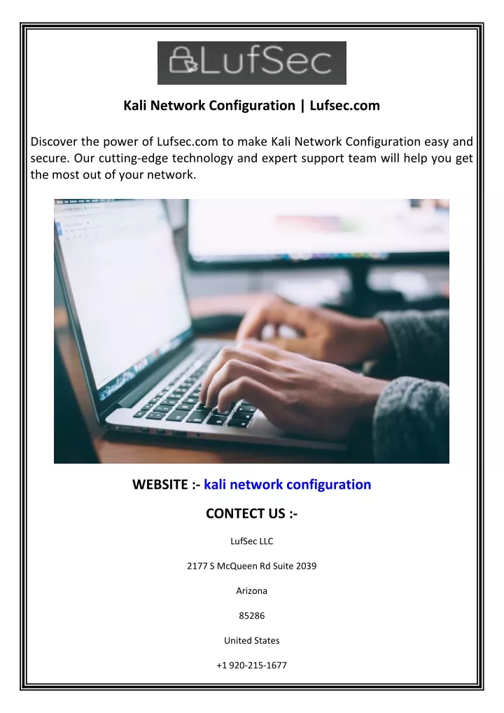 kali network configuration lufsec com