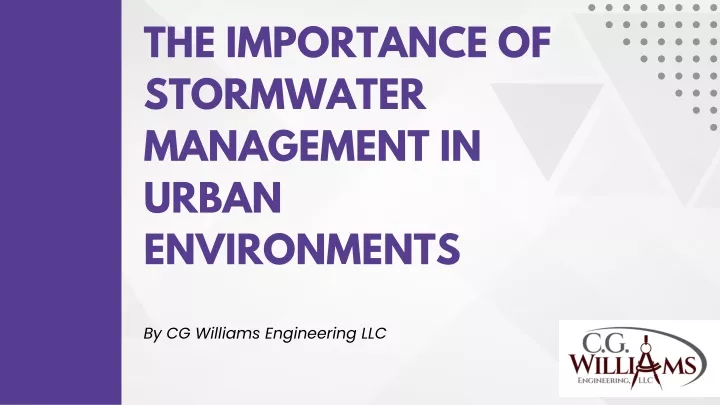 the importance of stormwater management in urban