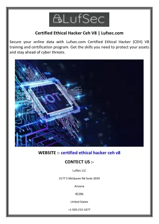 Certified Ethical Hacker Ceh V8  Lufsec.com
