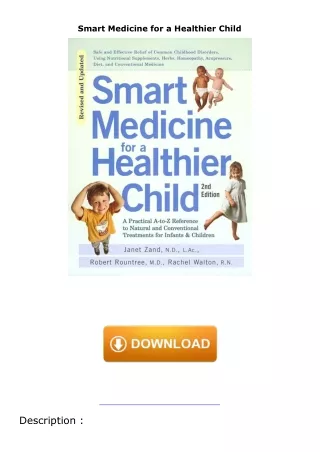 ebook❤download Smart Medicine for a Healthier Child