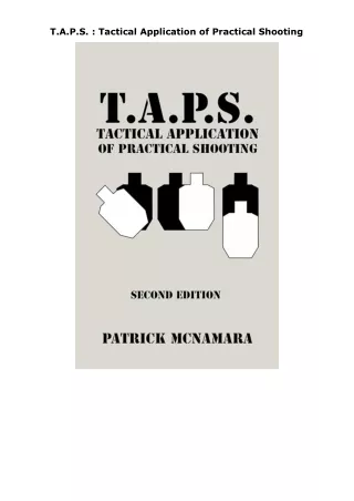 ebook⚡download T.A.P.S. : Tactical Application of Practical Shooting