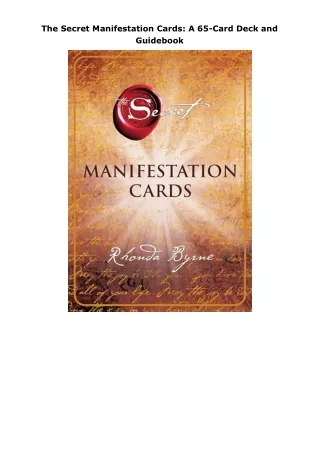 Download⚡️ The Secret Manifestation Cards: A 65-Card Deck and Guidebook