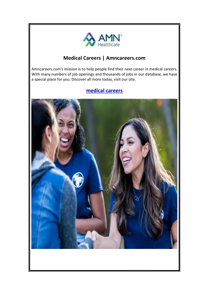 medical careers amncareers com