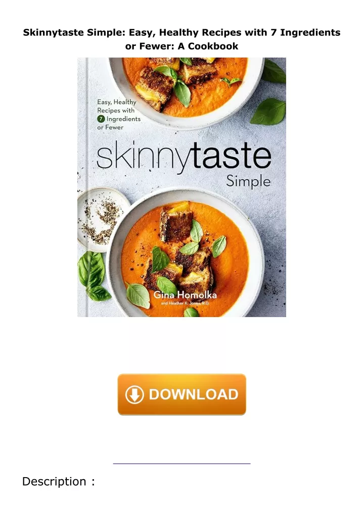 PPT Download Skinnytaste Simple Easy Healthy Recipes With 7 