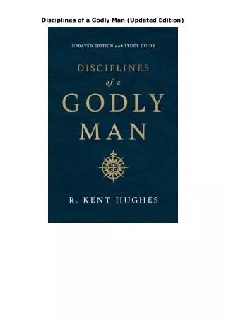 ebook❤download Disciplines of a Godly Man (Updated Edition)