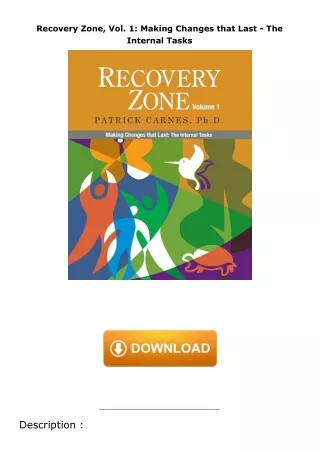 ebook⚡download Recovery Zone, Vol. 1: Making Changes that Last - The Internal Tasks