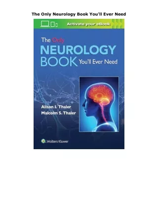 ❤️PDF⚡️ The Only Neurology Book You'll Ever Need