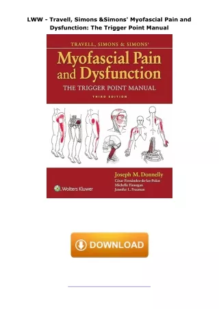 pdf✔download LWW - Travell, Simons & Simons' Myofascial Pain and Dysfunction: The Trigger Point Manual