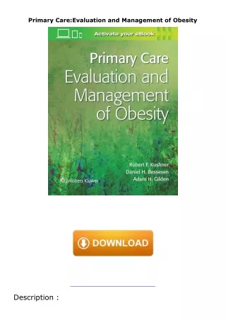 book❤read Primary Care:Evaluation and Management of Obesity